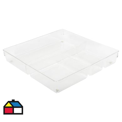 Organizador multiuso 5x30,4x30,4 cm acrlico 3 espacios