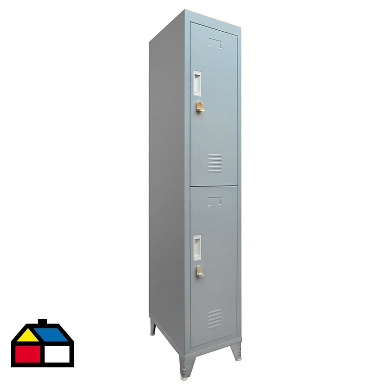 Locker con Portacandado 2 Puerta(s) 2 Repisa(s) 50xx29 cm Gris ...