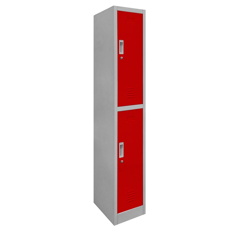 MALETEK - Locker 2 Puerta(s) 0 Cajone(s) 1 Repisa(s) 50x166x29 cm Gris