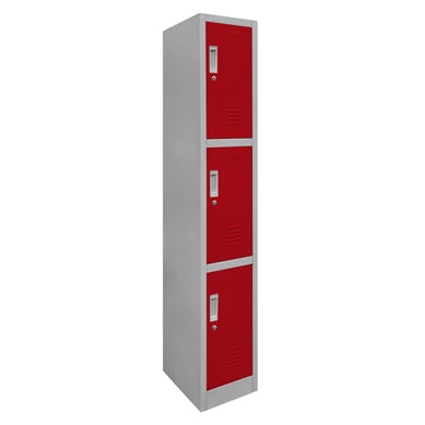 Locker de oficina acero 3 puertas con llave