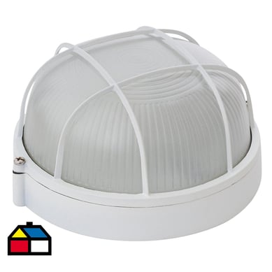 Tortuga de muro exterior 60 W blanco.