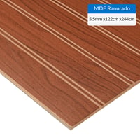 MDF Ranurado Pintado Cerezo 5.5 mm 122x244 cm