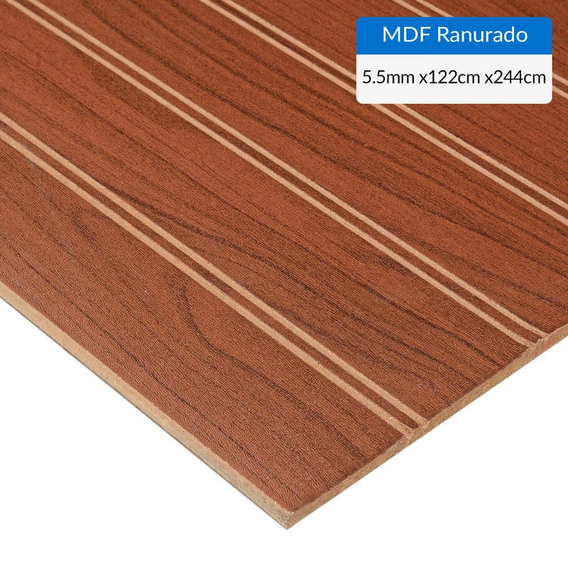 MASISA - MDF Ranurado Pintado Cerezo 5.5 mm 122x244 cm