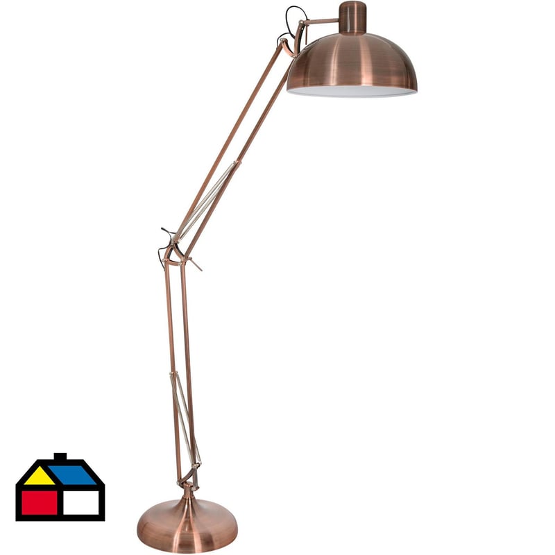 HOMY - Lámpara de pie cobre E27 30 W.