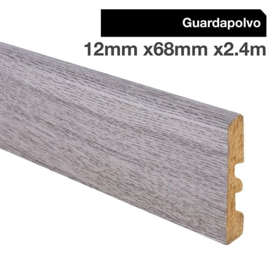 Guardapolvo MDF Ceniza 12 mm 68x2.4 m