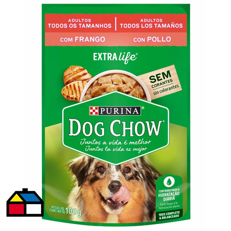 DOG CHOW - Alimento húmedo para perro adulto 100 gr pollo