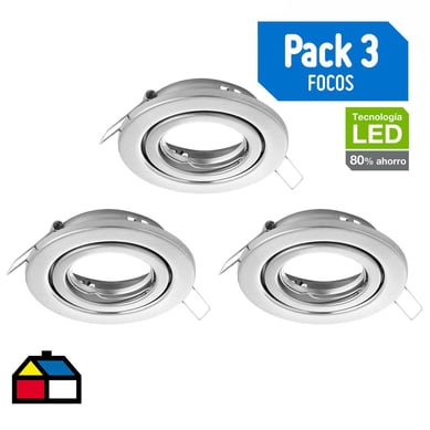 Pack focos LED basculantes 3 unidades