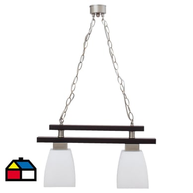 Lmpara colgante 145 cm 2 luces 60 W.