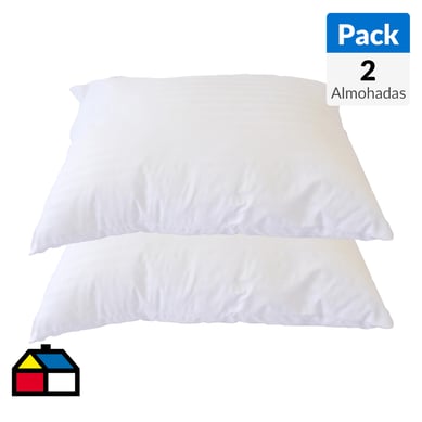 Pack 2 almohadas microfibra 45x65 cm light