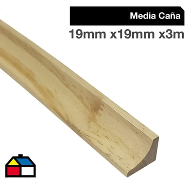 Media caa pino Finger 19x19 mm x 3.00 m