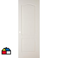 Puerta Prestige HDF 60x200 C/2 Paneles C/ Perforación Blanco Prepint