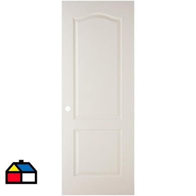 Puerta Prestige HDF 70x200 C/2 Paneles C/ Perforacin Blanco Prepint