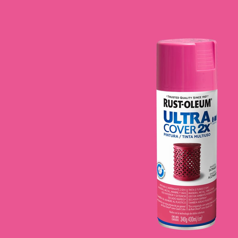 RUST OLEUM - Pintura en spray satinado 340 gr magenta