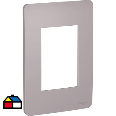 Placa modular  3 mdulos -Gris Axis Orion