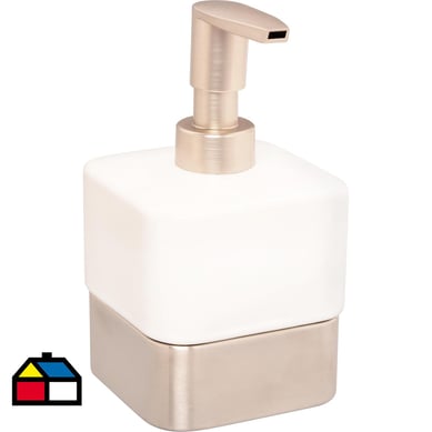 Dispensador de jabn para bao blanco