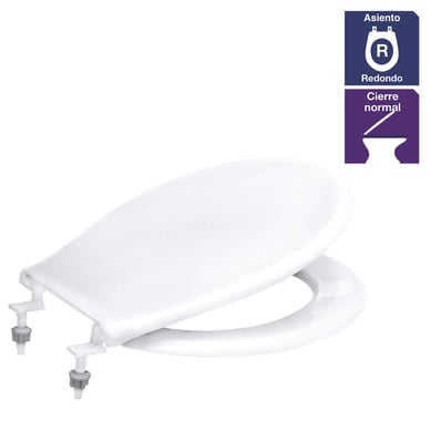 Asiento WC Basic blanco con fijacin