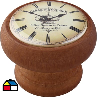 Perilla 40 mm madera tinte  miel reloj caf