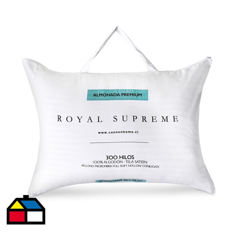 Almohada Fiber Premium De Poliéster Para Dormir 50x90 Cm