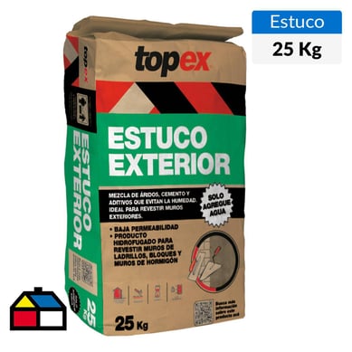 Topex estuco exterior 25 kg