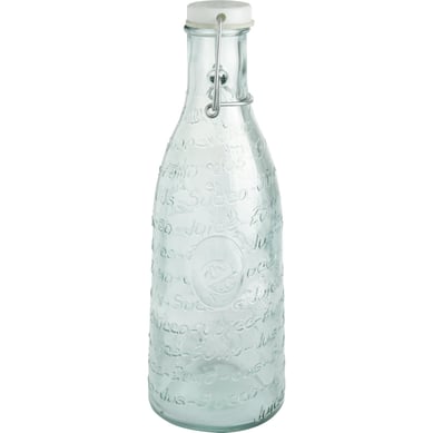 Botella 1 litro transparente