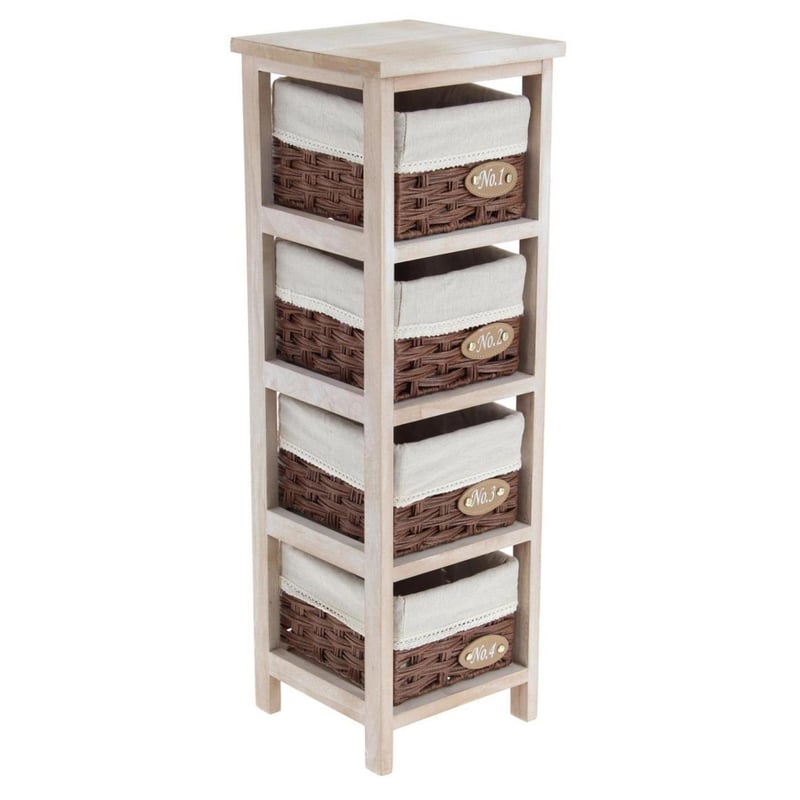 JUST HOME COLLECTION - Gabinete 4 divisiones 77 cm natural