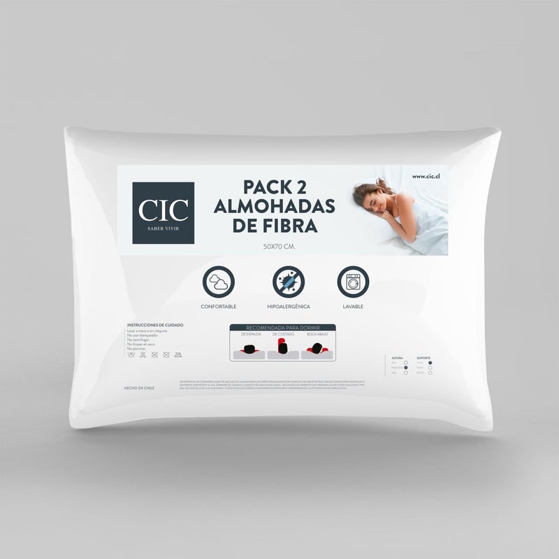 Pack de 2 almohadas 50x70 cm Sodimac Falabella