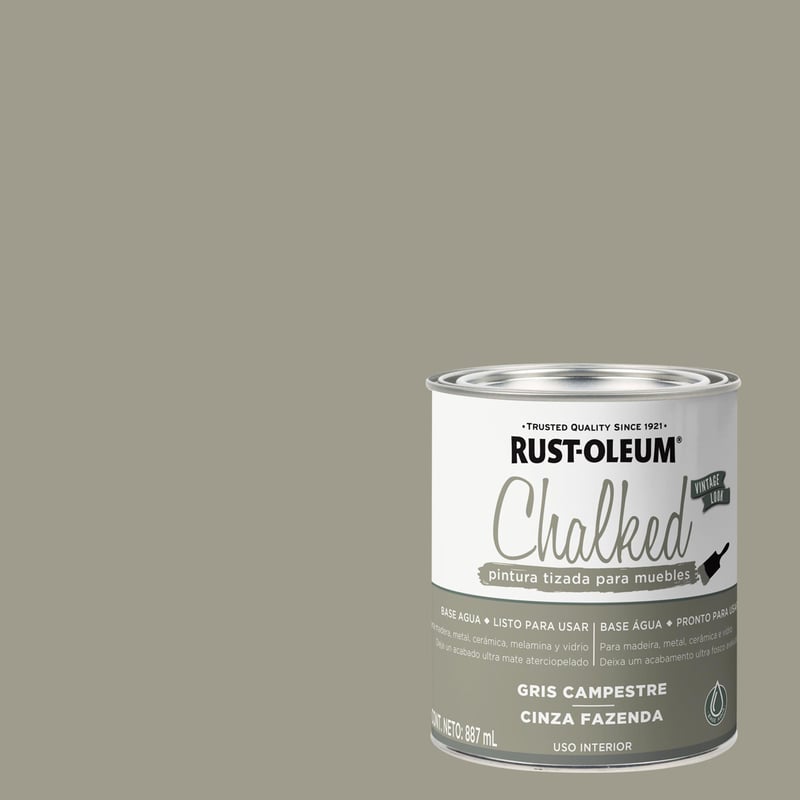 RUST OLEUM - Chalked pintura tizada Gris Campestre 0,887L