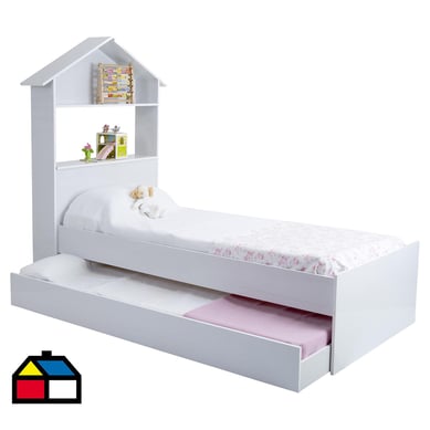 Cama nido 160x88x190 cm blanco