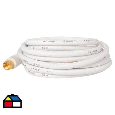 Cable coaxial RG-59 blanco 3 metros