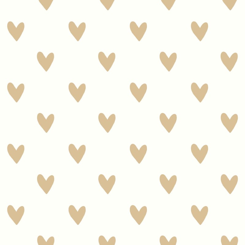 ROOMMATES - Rollos Adhesivos Reutilizables corazones dorados 52x503 cm