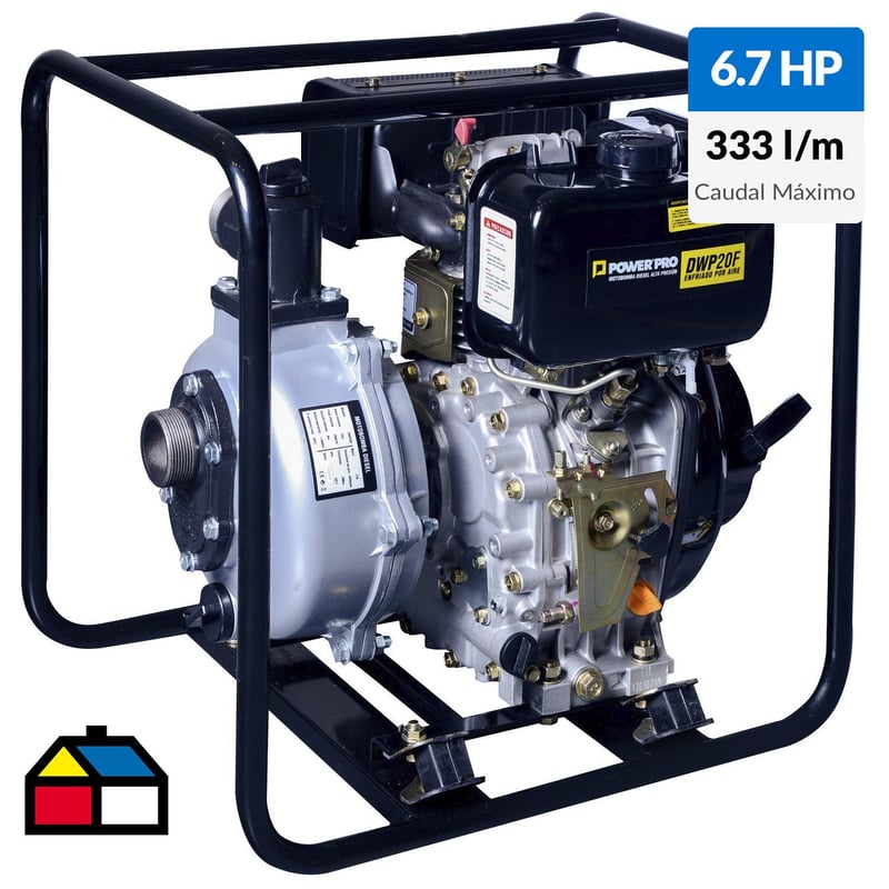 POWER PRO - Motobomba 2" a diesel 6,7HP alta presión