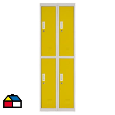 Locker acero 4 puertas con llave