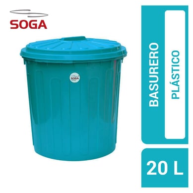 Papelero 20 Litros Plstico Gris