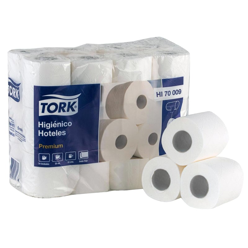 TORK - Papel Higiénico Premium Doble hoja 24 Rollos x 20 m