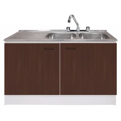 Kit mueble para lavaplatos 118x80x48,5 cm Chocolate