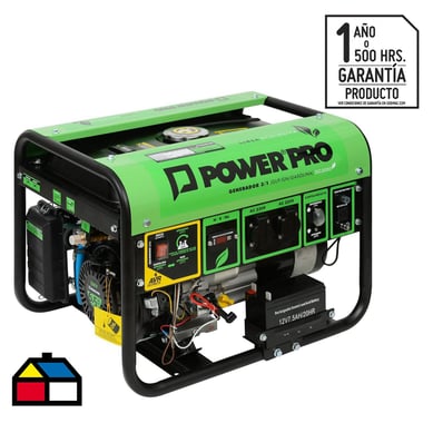 Generador elctrico a gas/gasolina 2.800W partida elctrica