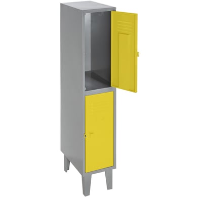 Lockers metlico 1 cuerpo 2 puertas color amarillo