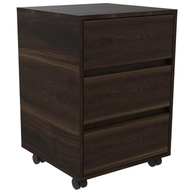 Cajonera 3 Cajn Archivador Office 46.4x45.3x45.3 cm Habano