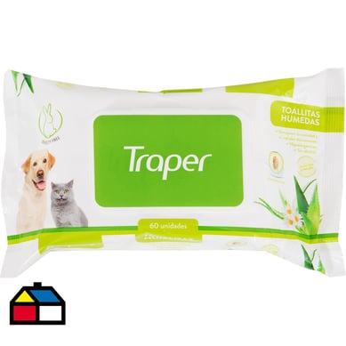Toallitas Humedas para Perros y Gatos 60 unidades