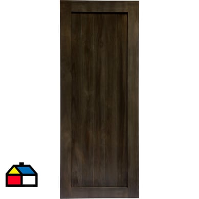 Puerta de pino barn door 80x200 cm color caf