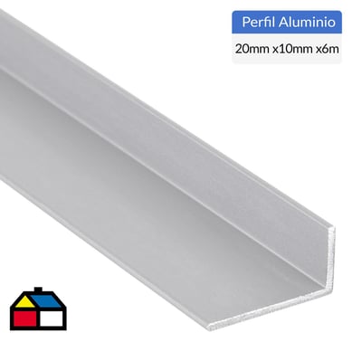 ngulo Aluminio 20x10x1,3 mm Mate  6 m