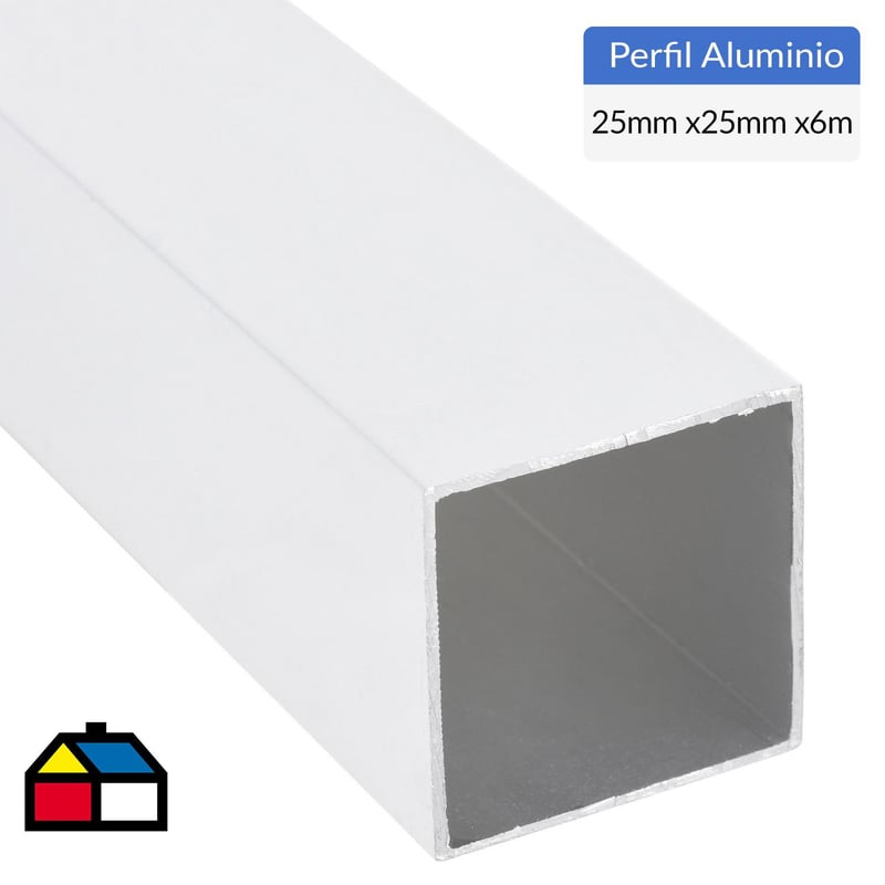 SUPERFIL - Tubular Aluminio 25x25x1 mm Blanco  6 m