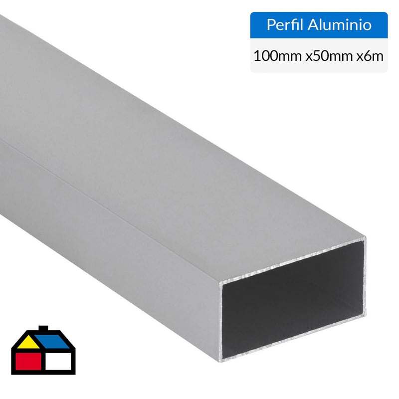 SUPERFIL - Perfil Tubular Gris Aluminio 100x1.5 mm 6 m