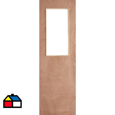 Puerta Terciado 1/2 cuerpo 65 x 200cm sin vidrio