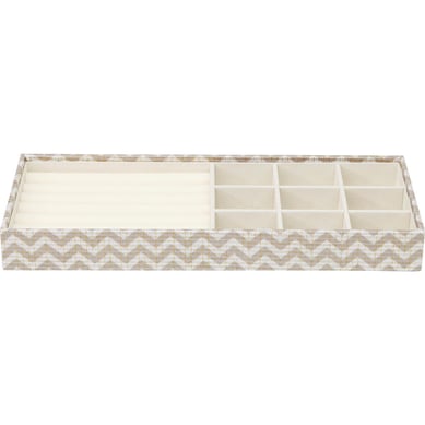Caja de tela 3 joya esmalte 33x12 cm
