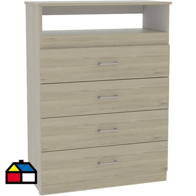 Cmoda 4 cajones 110x80x38 cm Oak/Blanco