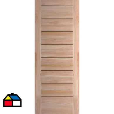 Puerta Lenga Porde Rus-44 70x200cm, S/Perf. Estilo Moderna