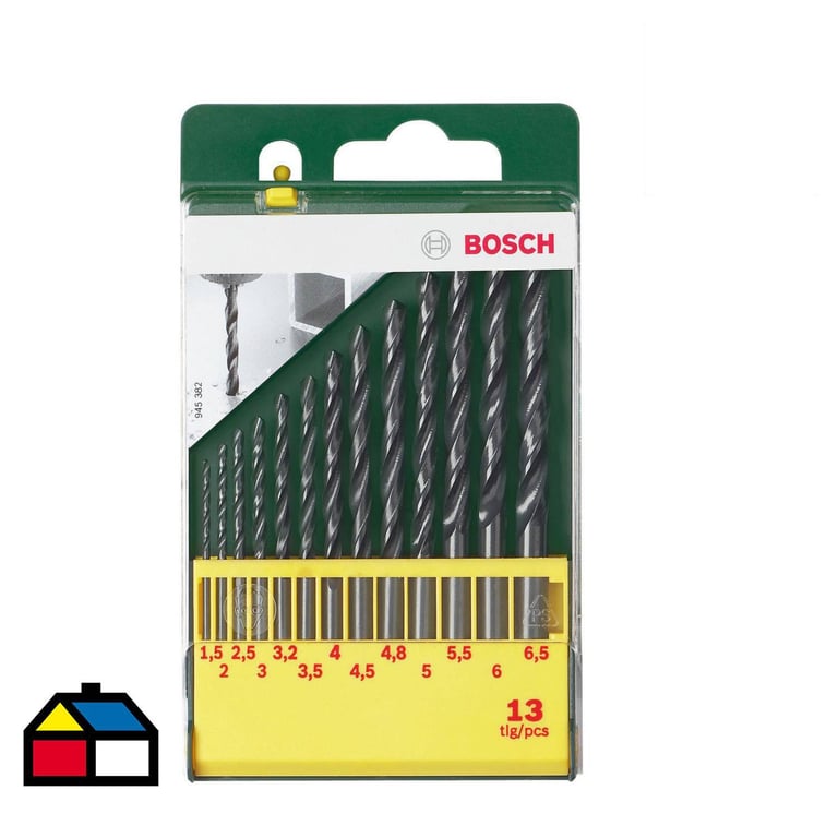 Set de brocas Bosch 13 pcs HSS-R | Sodimac - Falabella