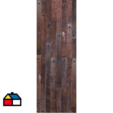 Puerta Lenga Burdeos 100x200cm, S/Perf. Estilo Duelas