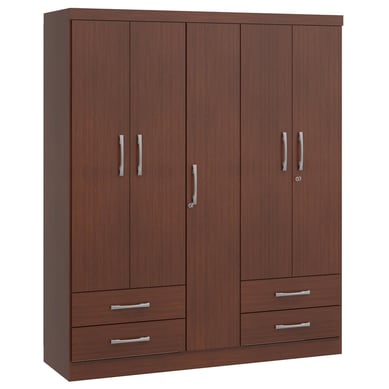 Clset 5 puertas 4 cajones mod S445 caoba